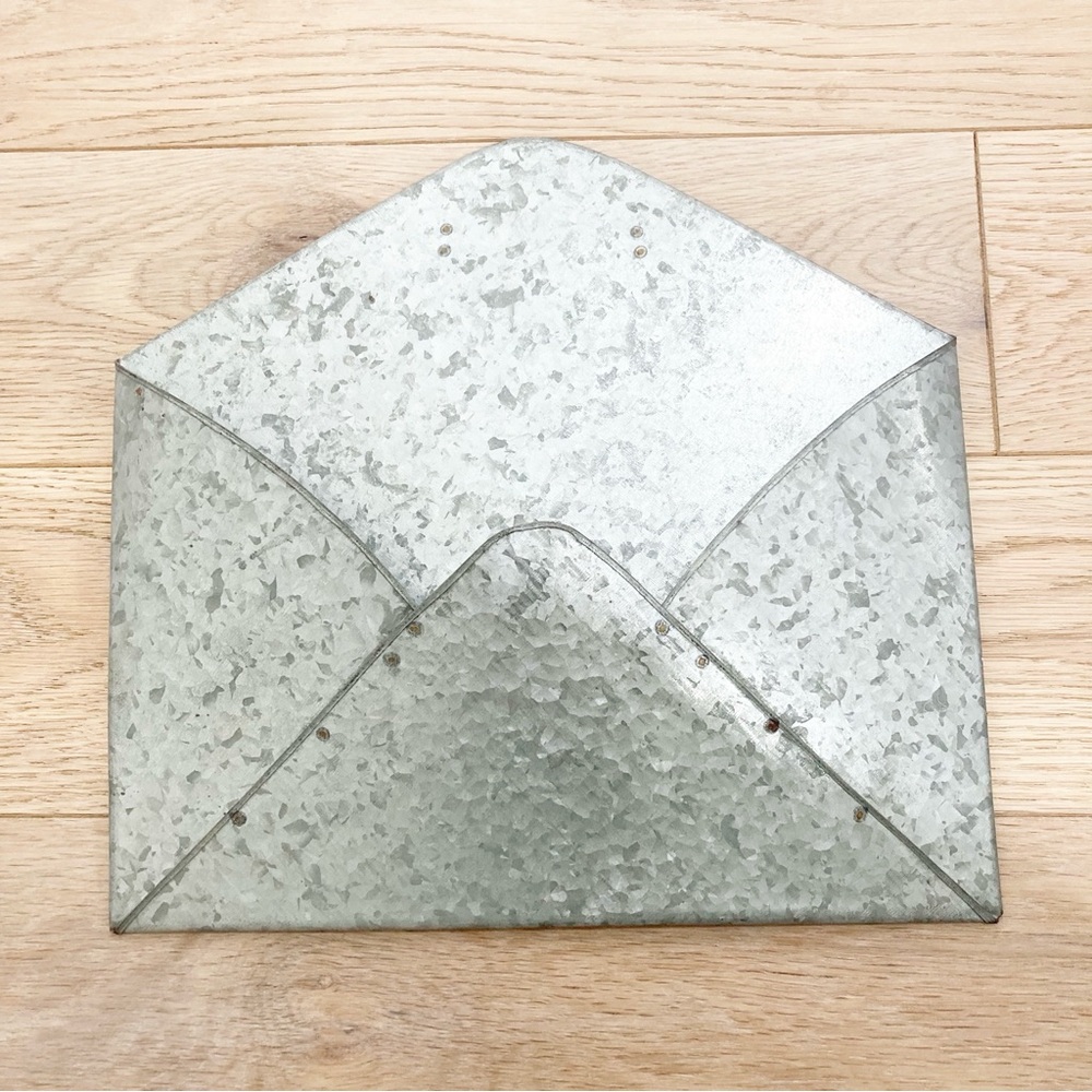 Magnolia Galvanized Metal Envelope Wall Decor - Silver